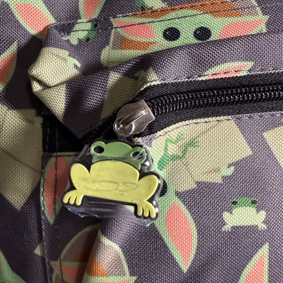 Star Wars Yoda Stylish Green and Black Backpack NEW - Picture 2 of 5